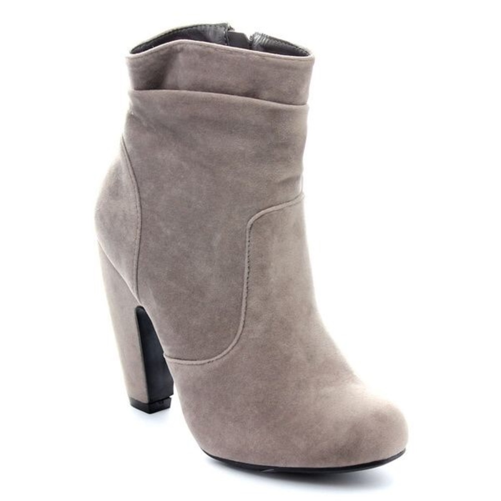 Grey Suede Slouchy Boots